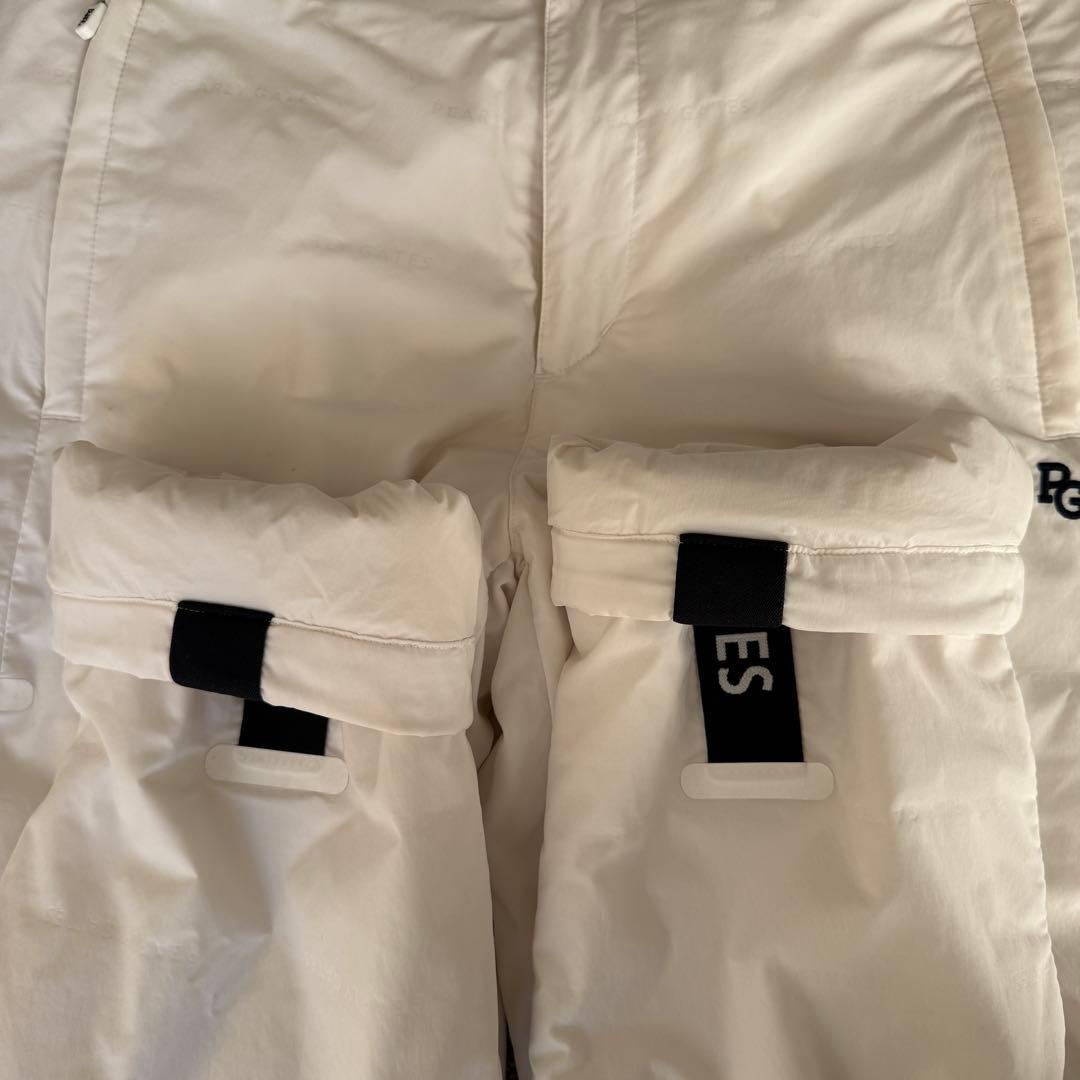 現行モデル　中綿　防寒　パーリーゲイツ　パンツ　L〜XL相当 白　総柄　5