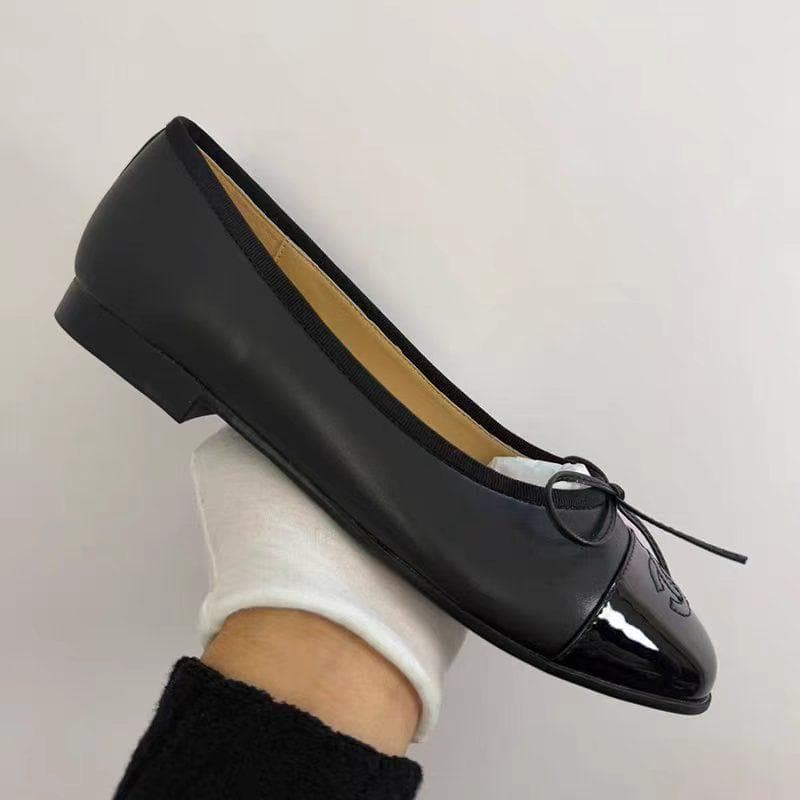 CHANEL バレエシューズ ブラック エナメルfr