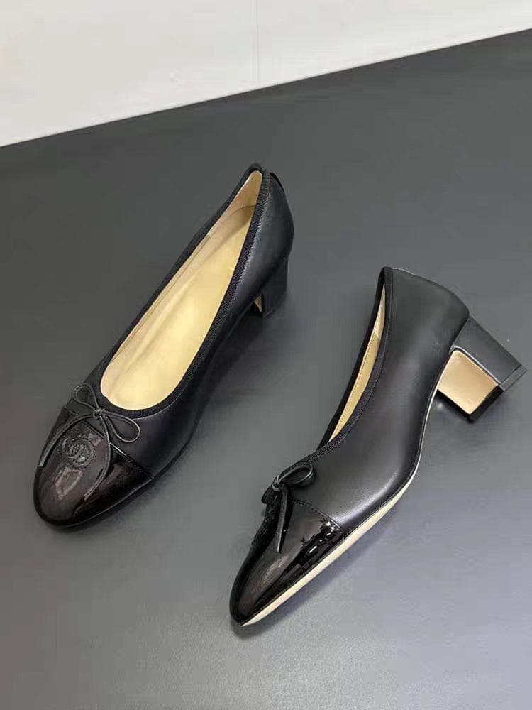 CHANEL バレエシューズ ブラック エナメルfr