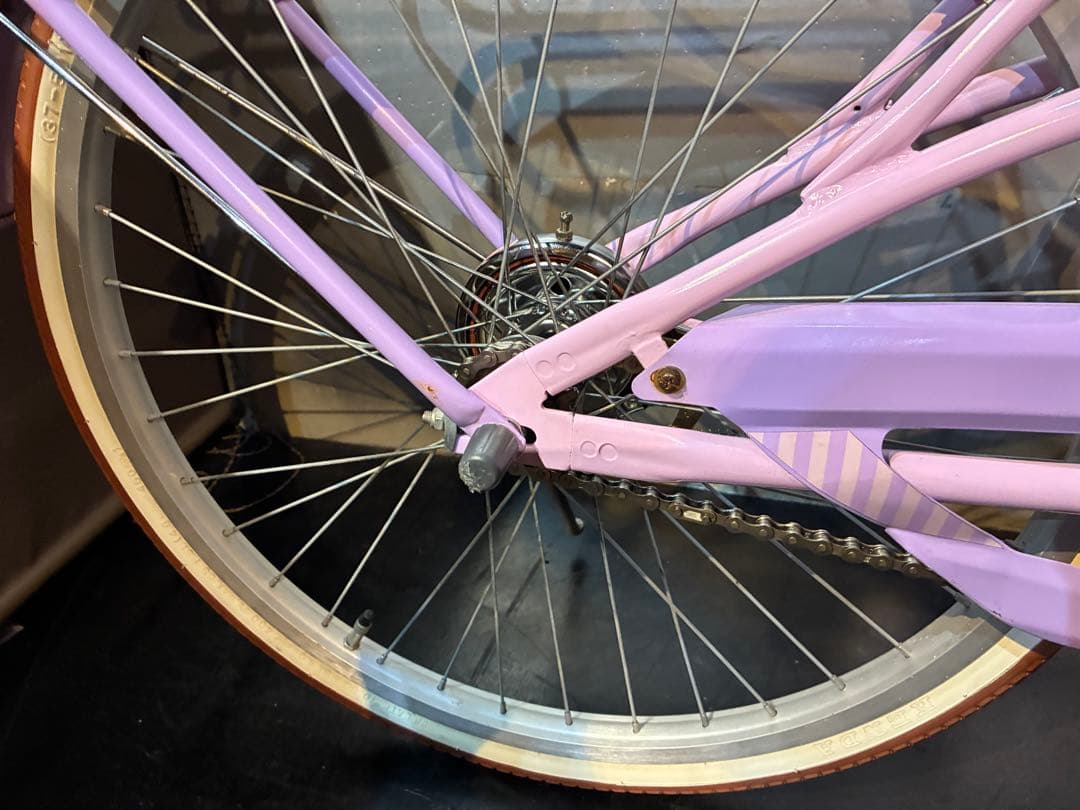 G9【大阪堺市/引取】中古自転車 子ども自転車 22インチ パープル系