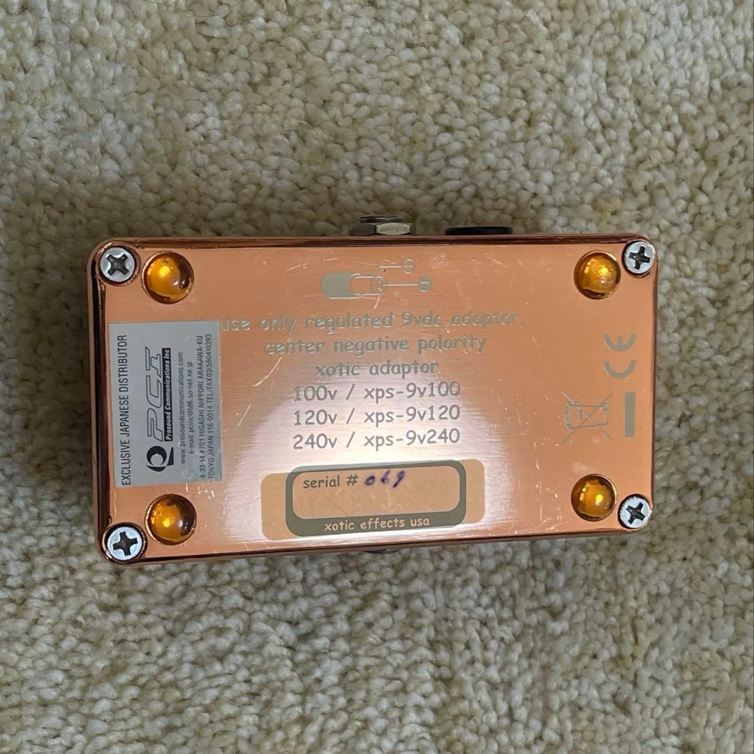 Xotic AC Booster ギターエフェクター　USA シリアルナンバー