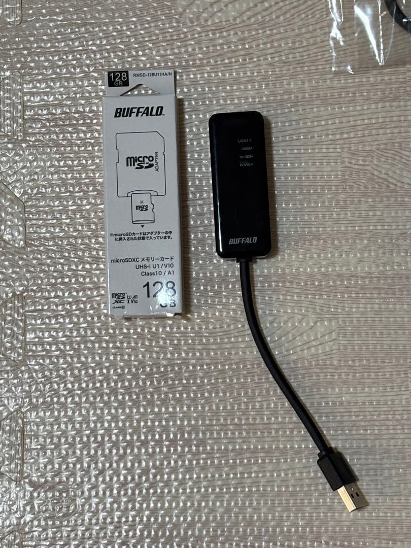 Nintendo Switch+BUFFALO128gmicroSD+LAN変換