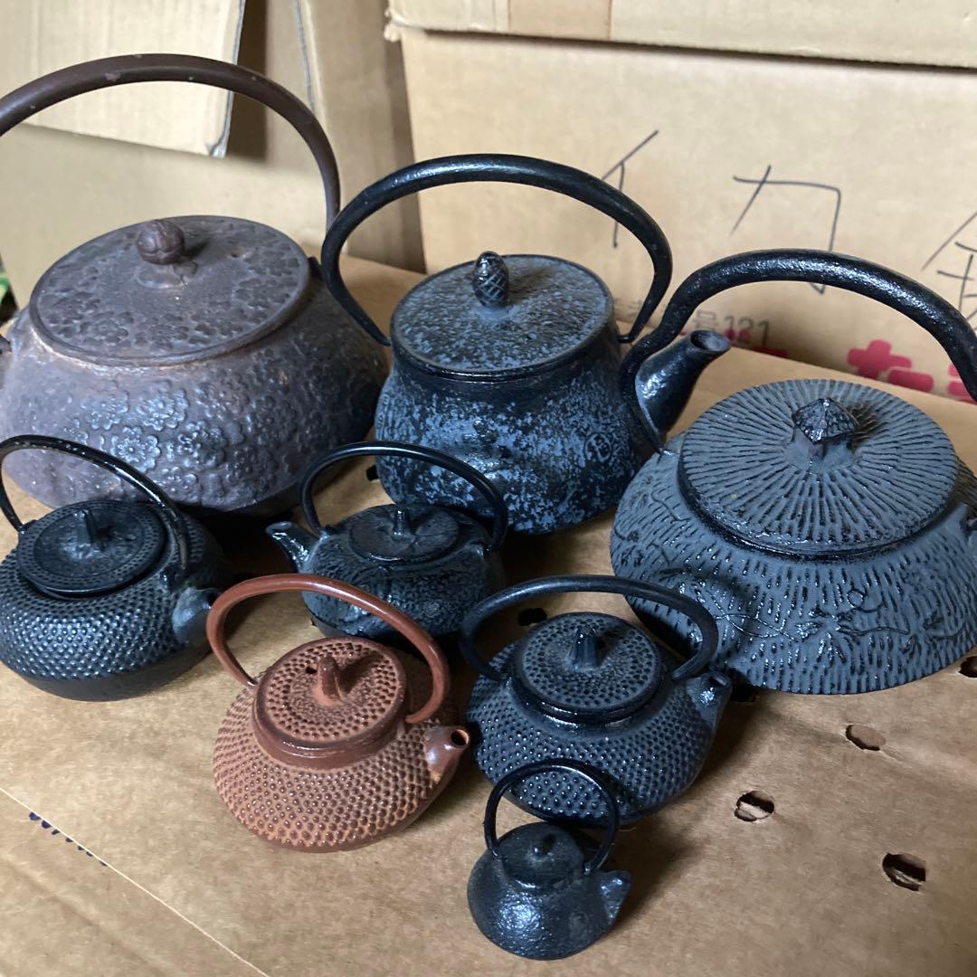 黒色鋳鉄製茶器セット
