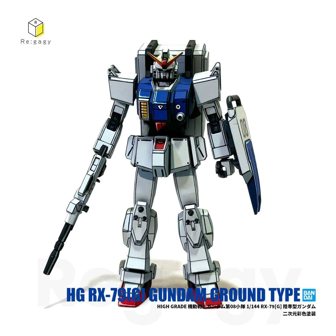 HG 陸戦型ガンダム 二次元彩色 二次元塗装 1/144 プラモデル 完成品