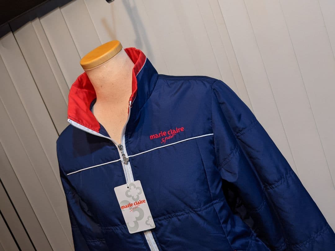 新品　マリクレール　スポーツ　ナイロン　中綿　ジップ　ジャケット　ゴルフ　ウェア