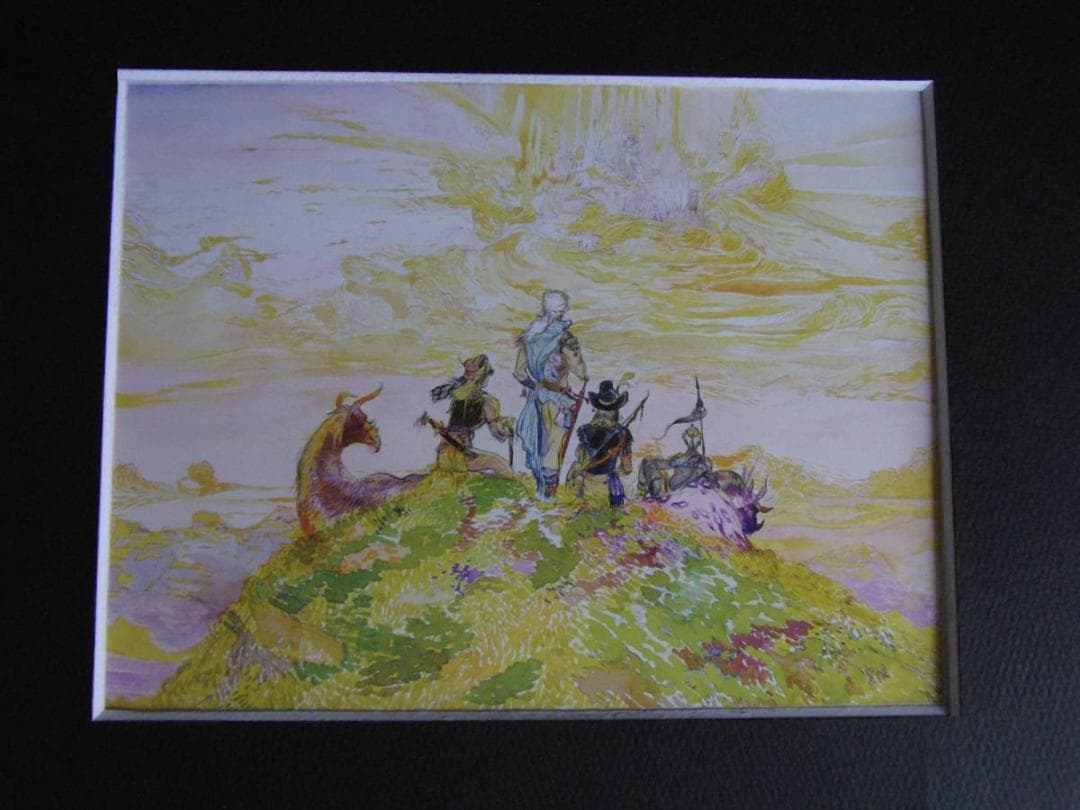 天野喜孝、【黄金の城】、希少な額装用画集より、新品額装付、状態良好