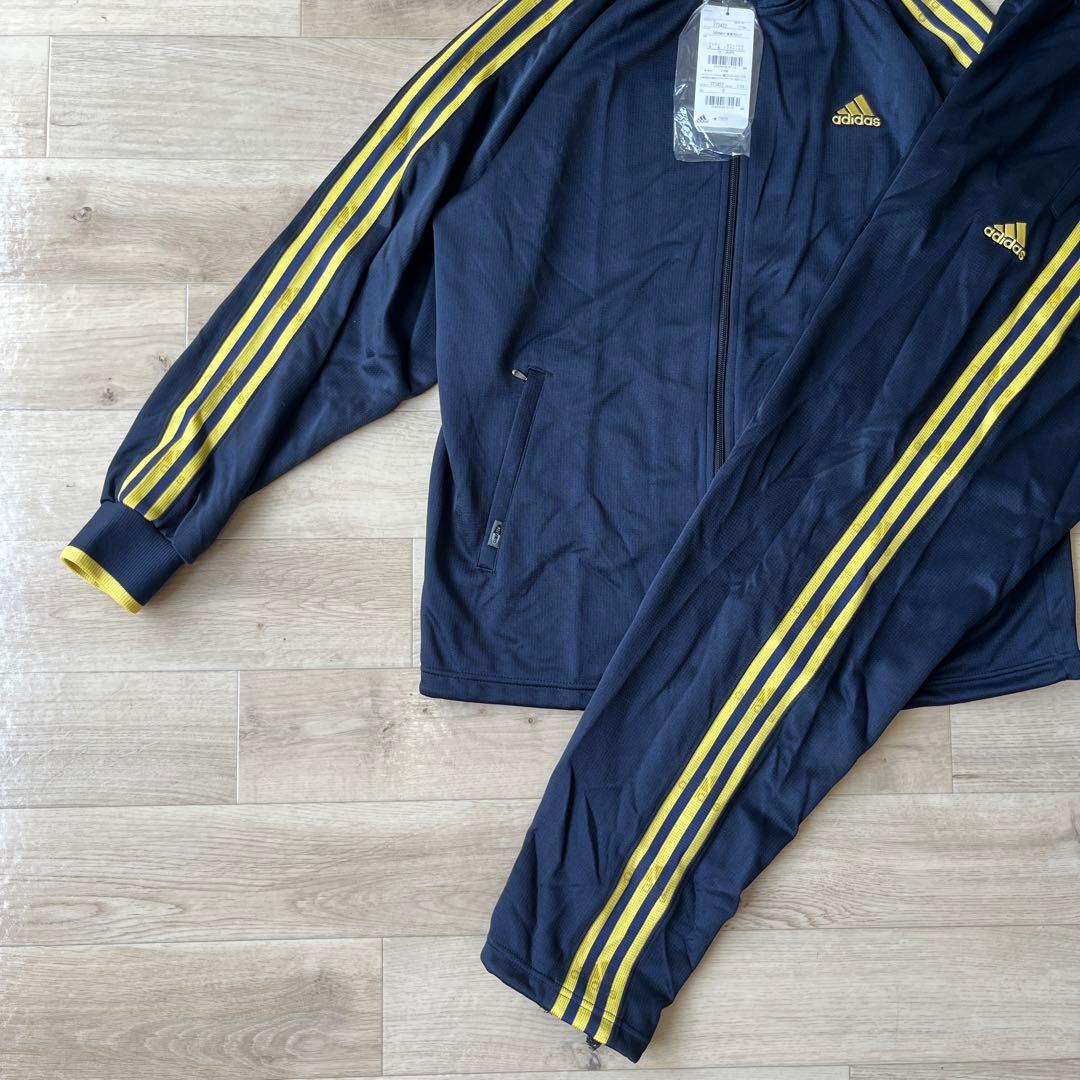 【新品】アディダス ジャージ上下 Oサイズ ネイビーゴールド