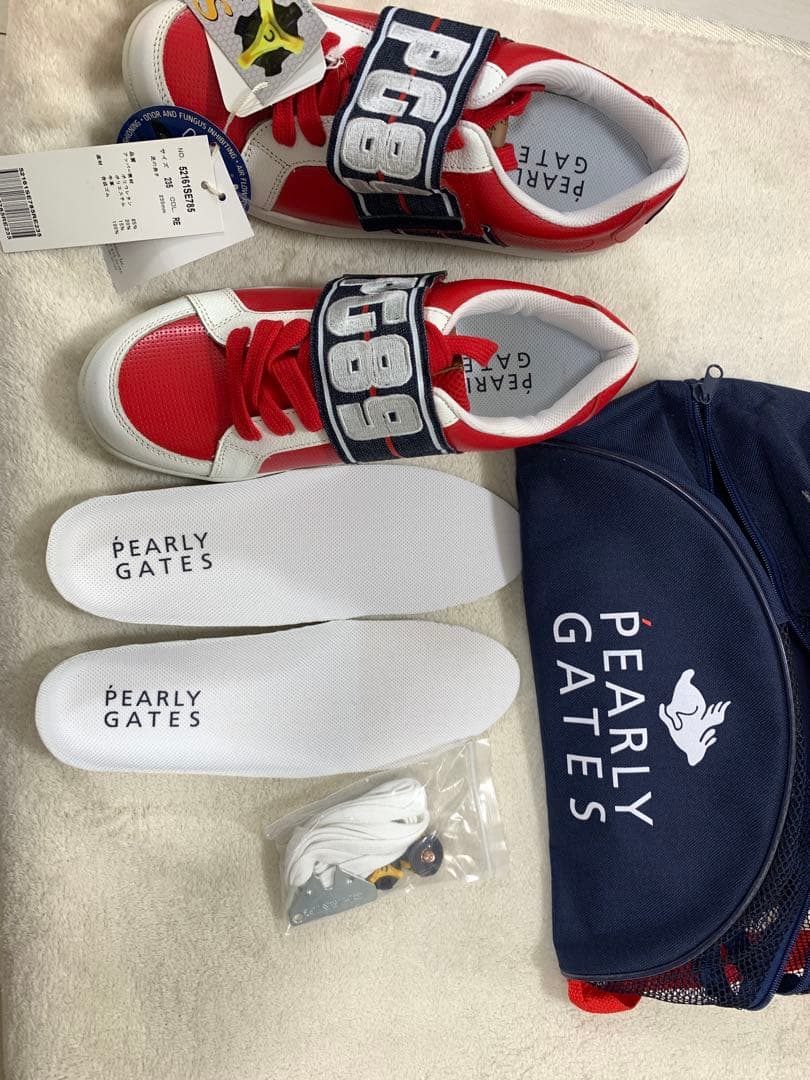 PEARLY GATES スニーカー 23レッド