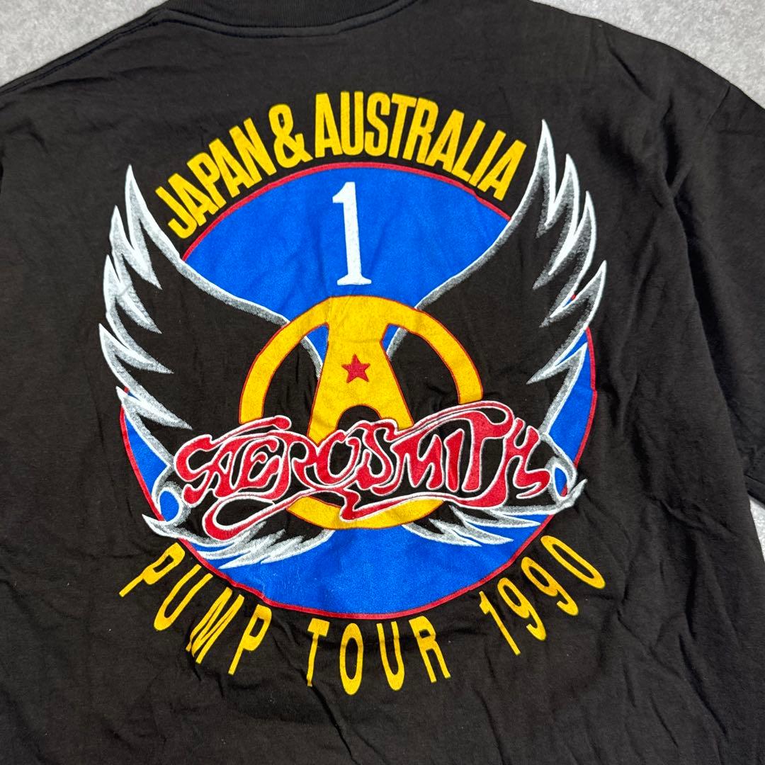 希少 当時物 ヴィンテージ AEROSMITH バンド ツアーTシャツ USA製