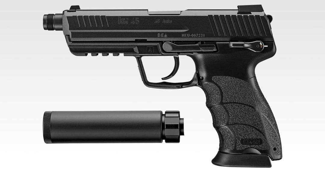 美品　東京マルイ HK45 タクティカルブラック ガスブローバック サイレンサ