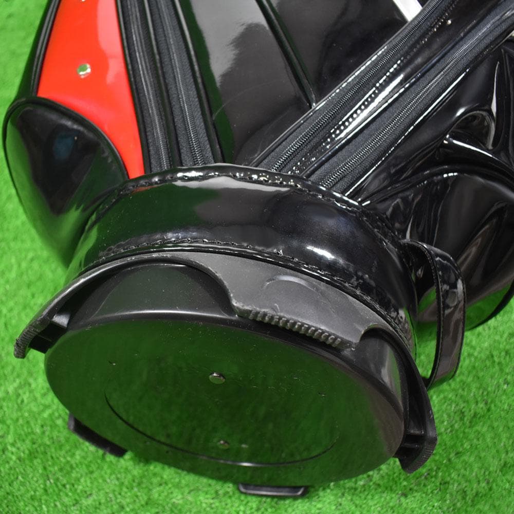 Titleist/タイトリスト エナメル キャディバッグ９型【黒×赤】美品！