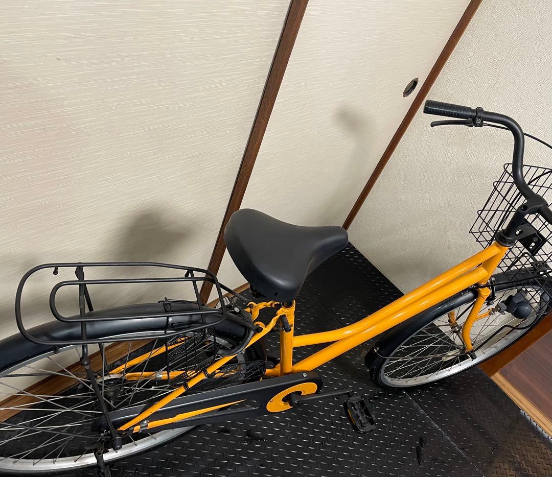 京都引き取り【整備済み】26インチ変速なしオレンジ