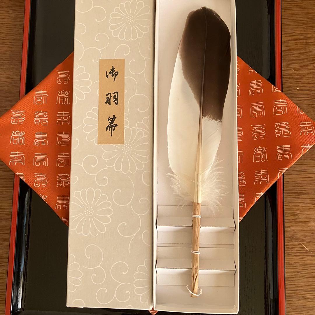 お値下げ 茶道具 羽箒 炉用 左羽 三つ羽