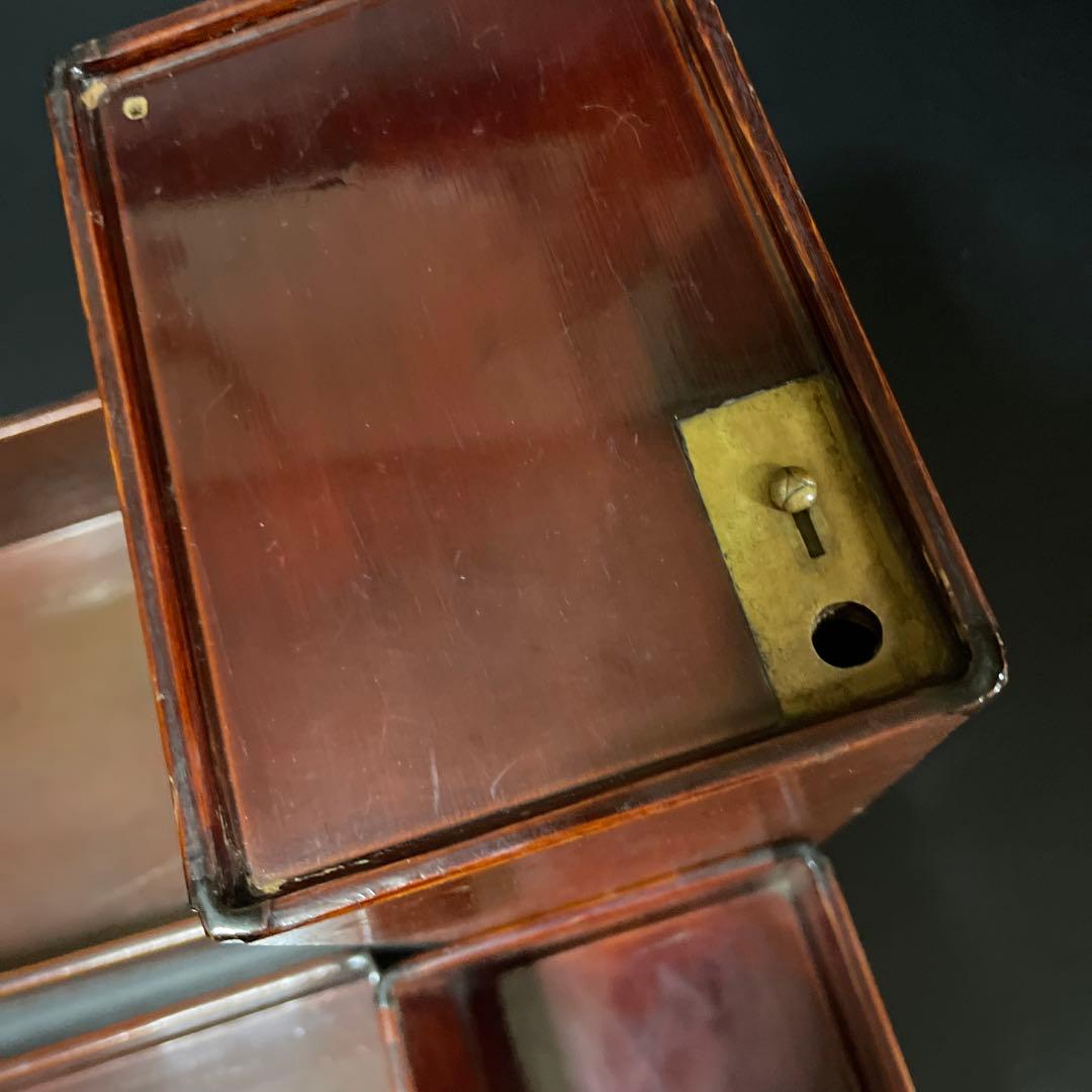 時代物　昔の木製弁当箱　欅　お重箱