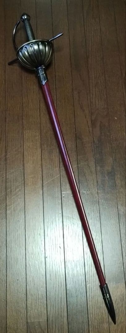レイピア　刀　剣　フェンシング　コスプレ　アニメ　模造刀　漆黒　ダーク　ソード