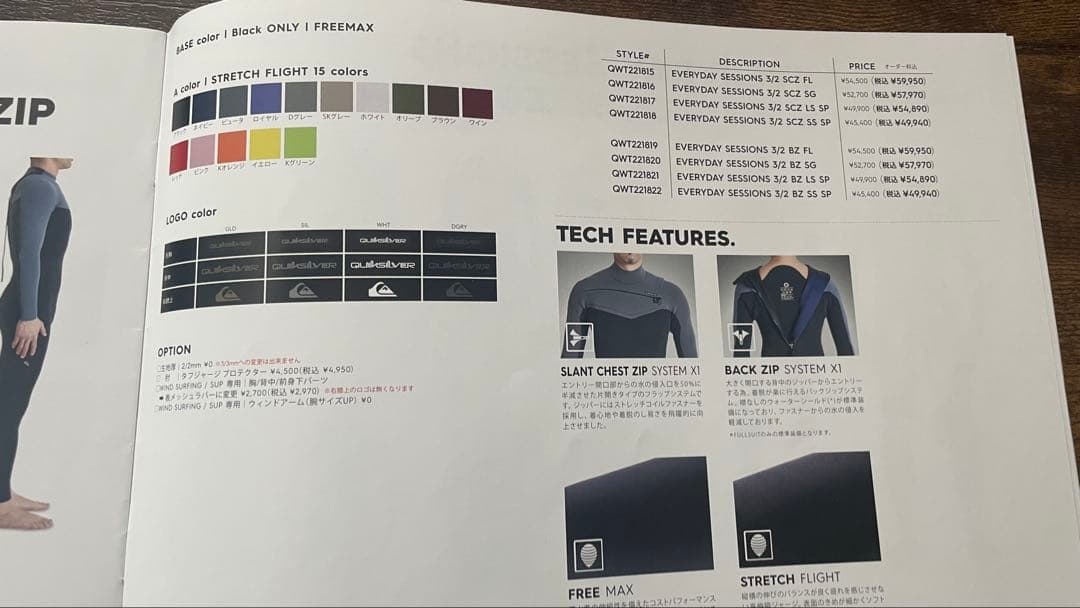 Quiksilver フルスーツ 3回くらい使用綺麗です