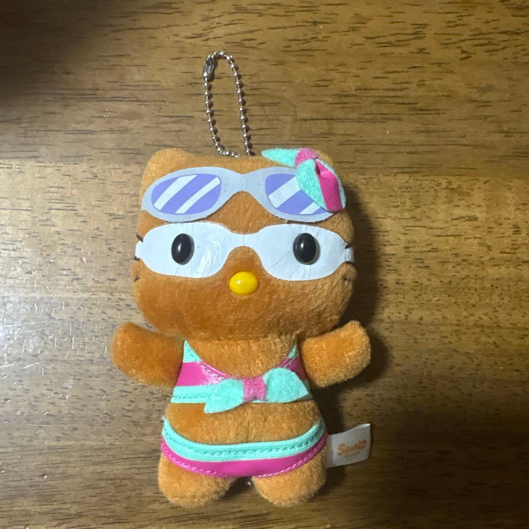 激レア 日焼けキティ ぬいぐるみストラップ トロピカルバカンスドール 2008