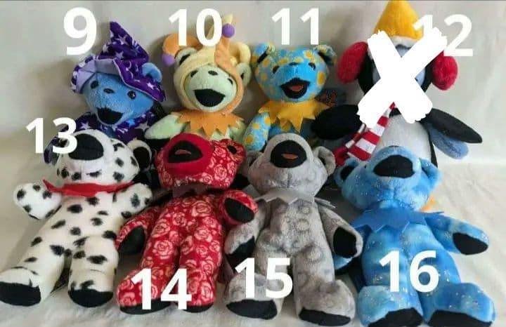 GratefulDead　グレイトフル・デッド　デッドベア　デッドBear　7体