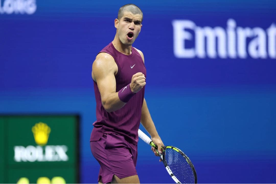 ナイキ　アルカラス　US OPEN シャツ　US:M フェデラー　ナダル
