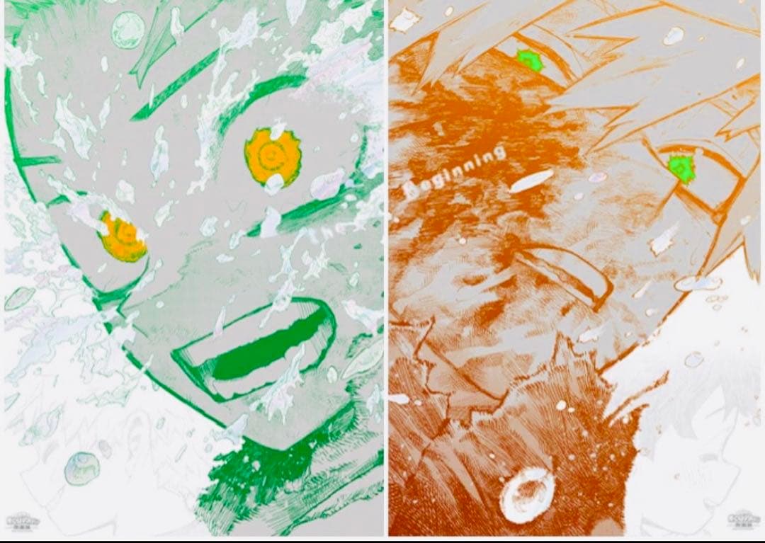 ヒロアカ展　A2アートポスター　2枚セット＆ショッパー付き