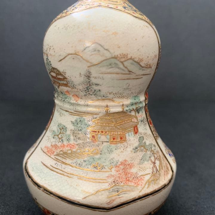薩摩焼？京焼？京薩摩？　金彩絵付　瓢箪　振出し　茶道具　SATSUMA
