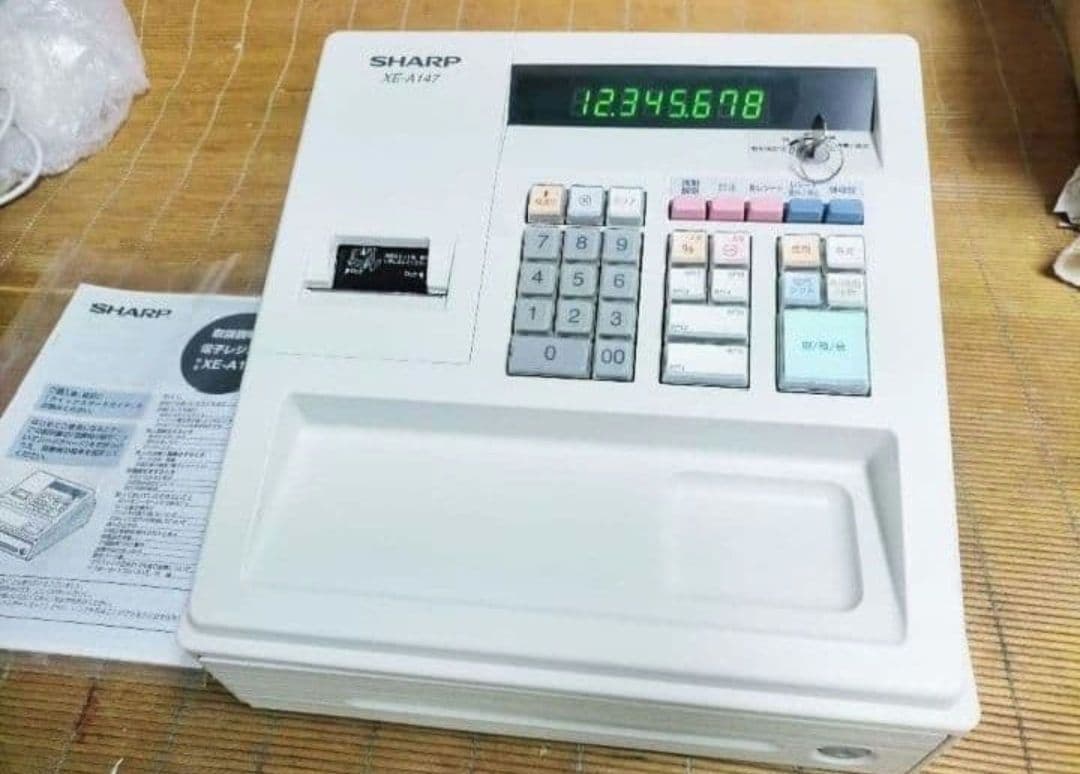 シャープレジスター　XE-A147　PC連携売上管理フル設定無料　260130