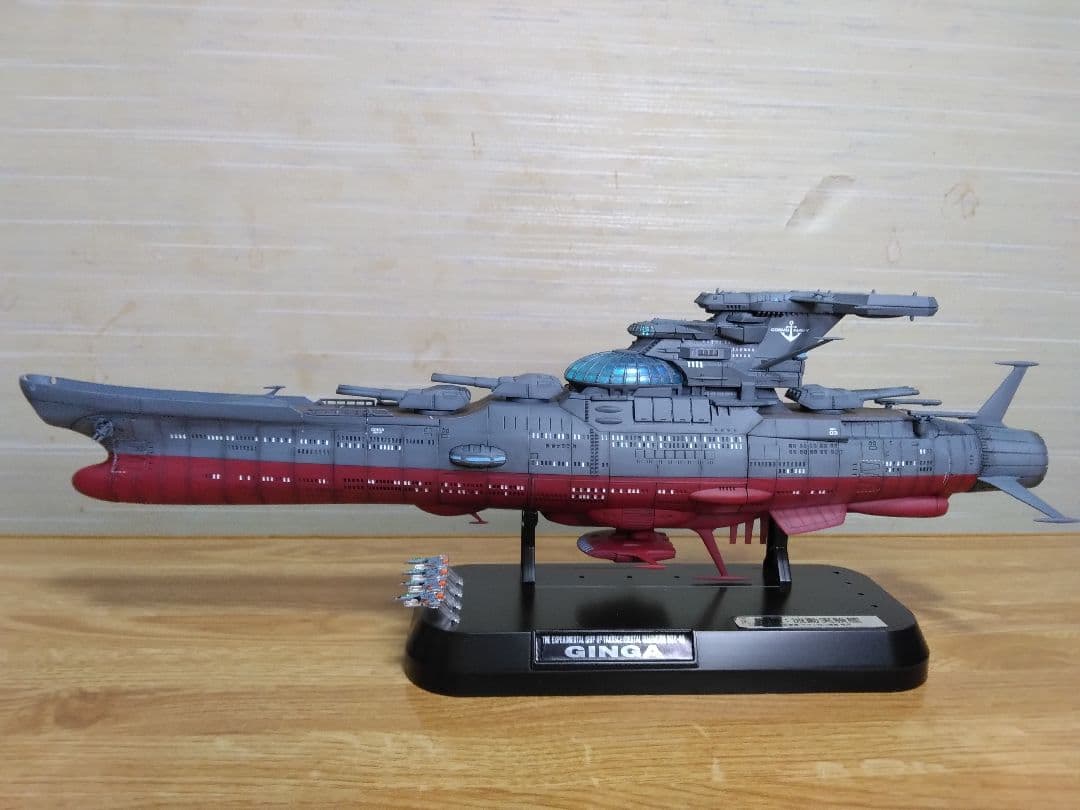 宇宙戦艦ヤマト1/1000波動実験艦GINGA3199艦橋LED付き全塗装完成品