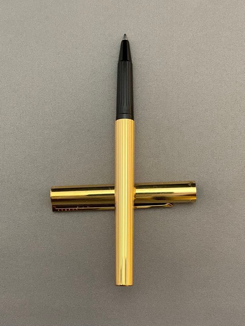 エス・ティデュポン S.TDupont ボールぺン 純銀ケースゴールド仕上げ