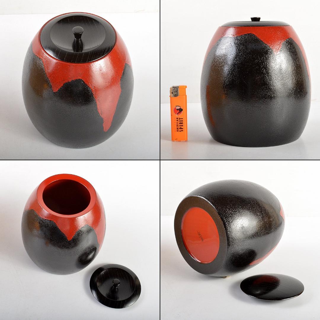 茶道具　日本工芸会会員　田中重希作　乾漆　芋頭水指　共箱　V　R5764C