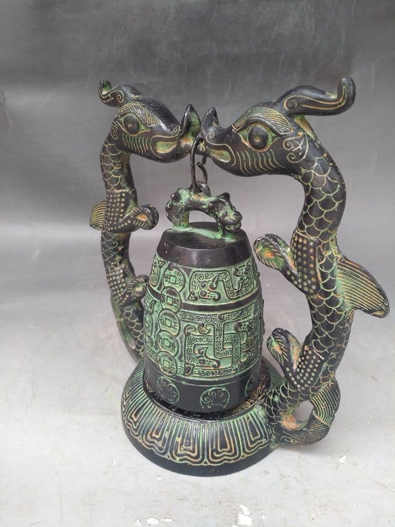 銅器 双龍編鐘 楽器 曽侯乙編鐘 装飾品 現代工芸品 美術品 置物