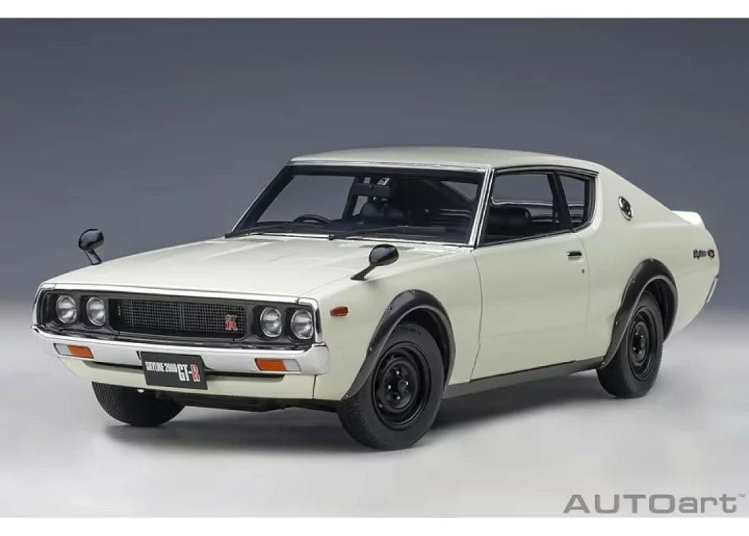 AUTOart 1/18 ケンメリ GT-R ホワイト /クリスタルケース付