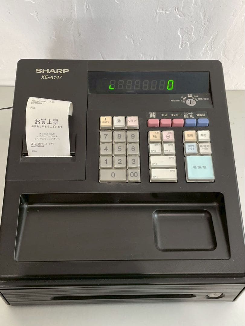 美品 SHARP 電子レジスタ XE-A147 ブラック レジスター シャープ