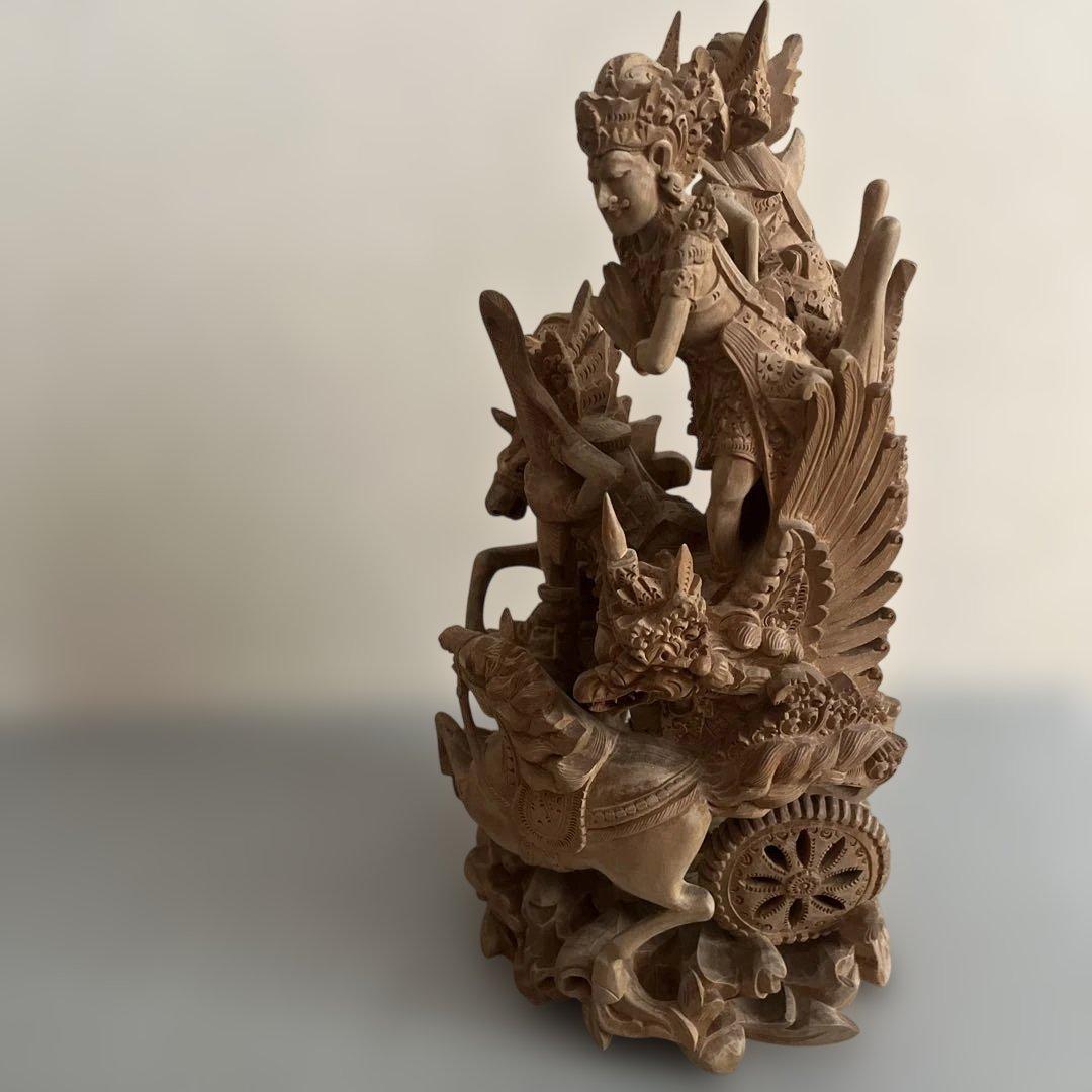 バリ島　木製神話彫刻 約30cm