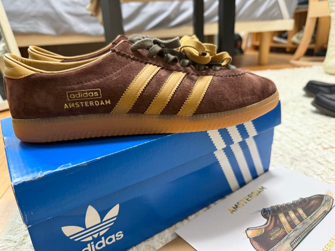 adidas AMSTERDAM ブラウン ゴールド