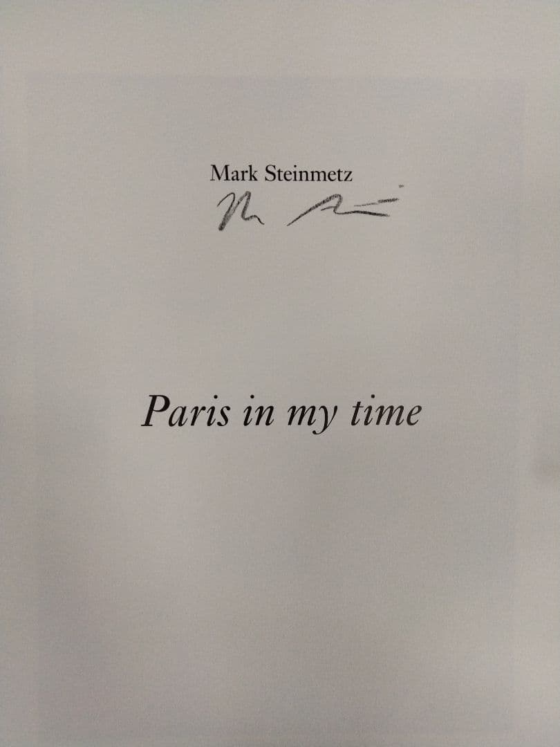 サイン入り レア Paris in my time mark steinmetz