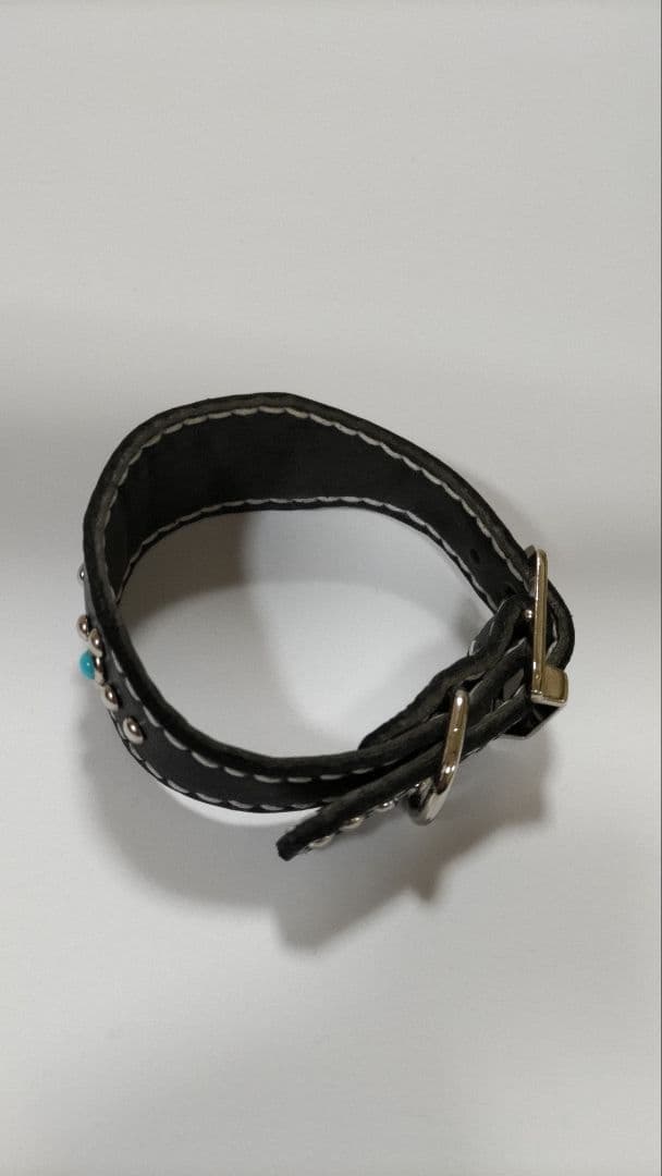 レザー首輪　革　革首輪　ハンドメイド　イタリアングレーハウンド　レザー