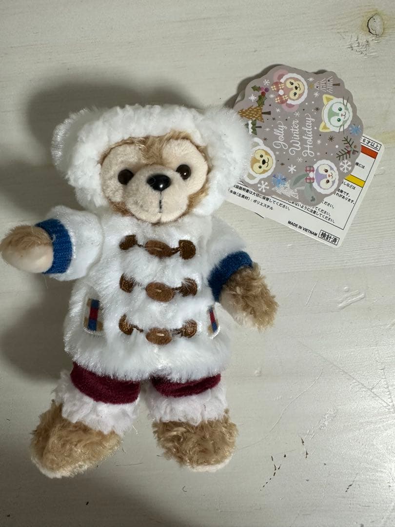 ダッフィー＆フレンズ ウィンターホリデー タグ付き ぬいぐるみバッジ セット売り