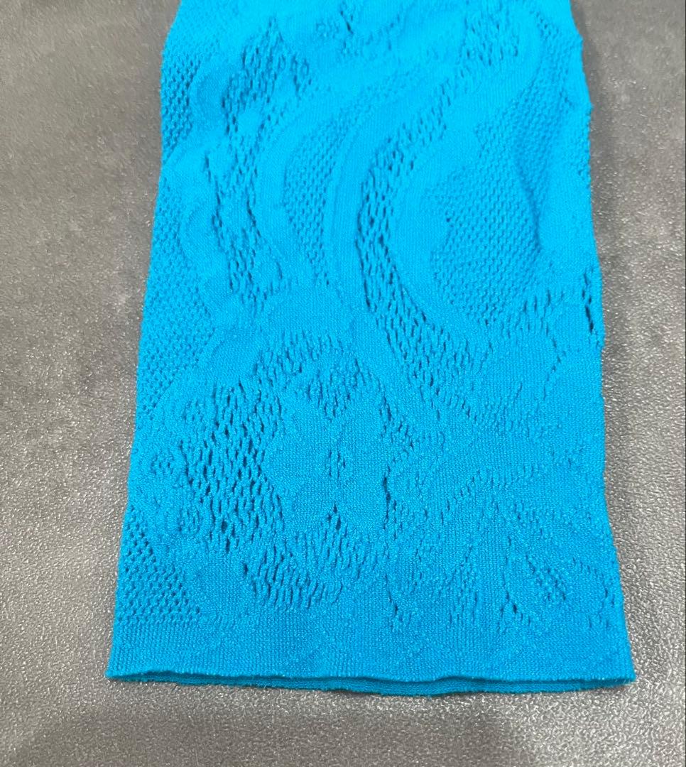 即購入OK❣️チャコット　ノーソーイングニットS〜M ターコイズカラー美品❣️