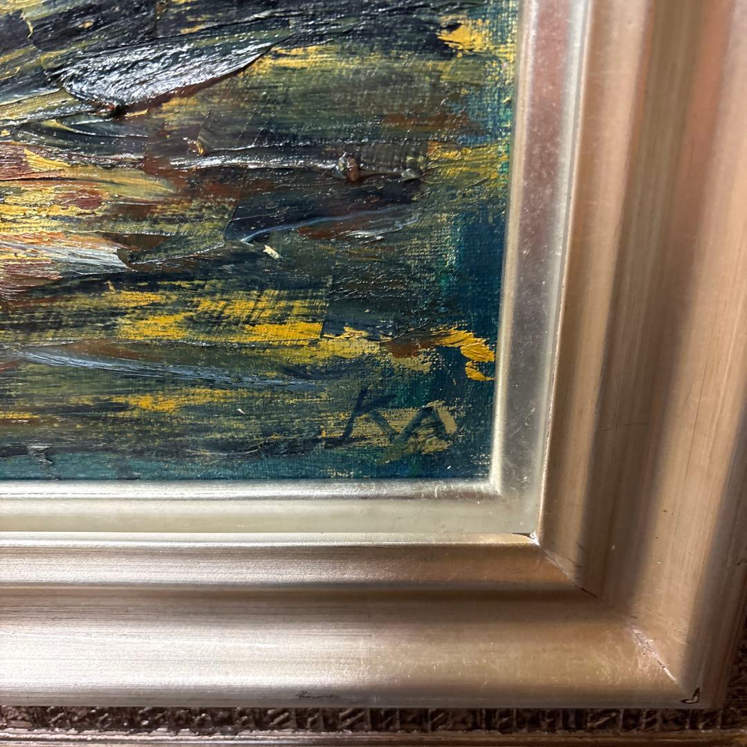 絵画　額縁　油彩画　F10 ガラス