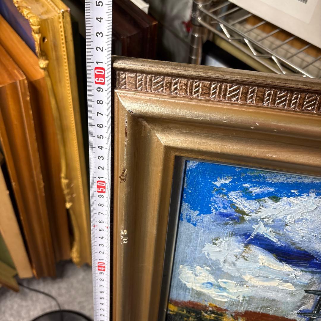 絵画　額縁　油彩画　F10 ガラス