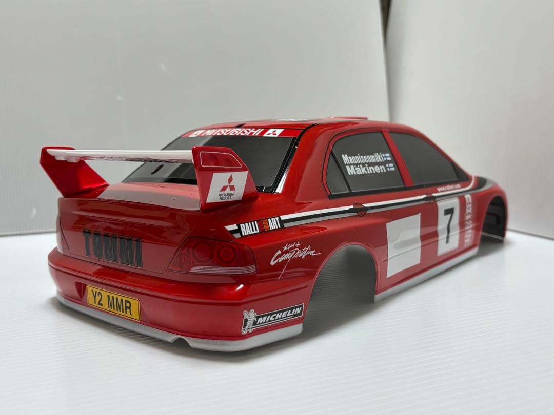 タミヤ 1/10 三菱ランサーエボリューションVII WRCボディ