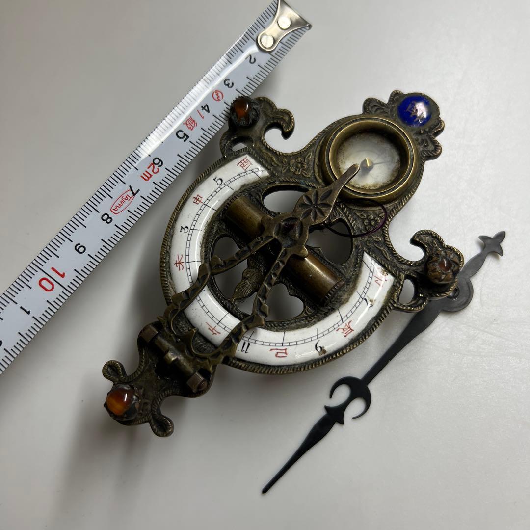 中国古玩　日時計　115g 東Y8-0210☆2Fトヒオオ