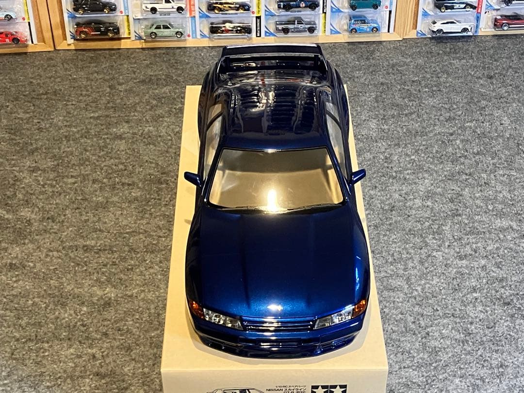 タミヤ ラジコン 日産スカイラインGT-R 塗装済 スペアボディR32ダークメタ