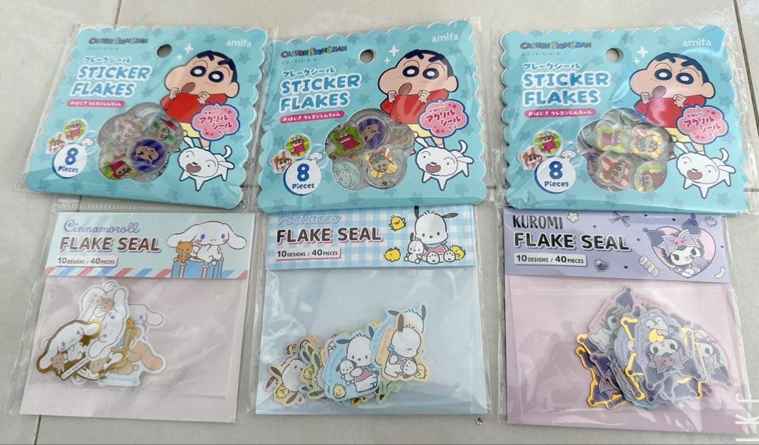 キャラクターシールセット　サンリオ　ドラえもん　たまごっち　らぶぶ　ポケモン