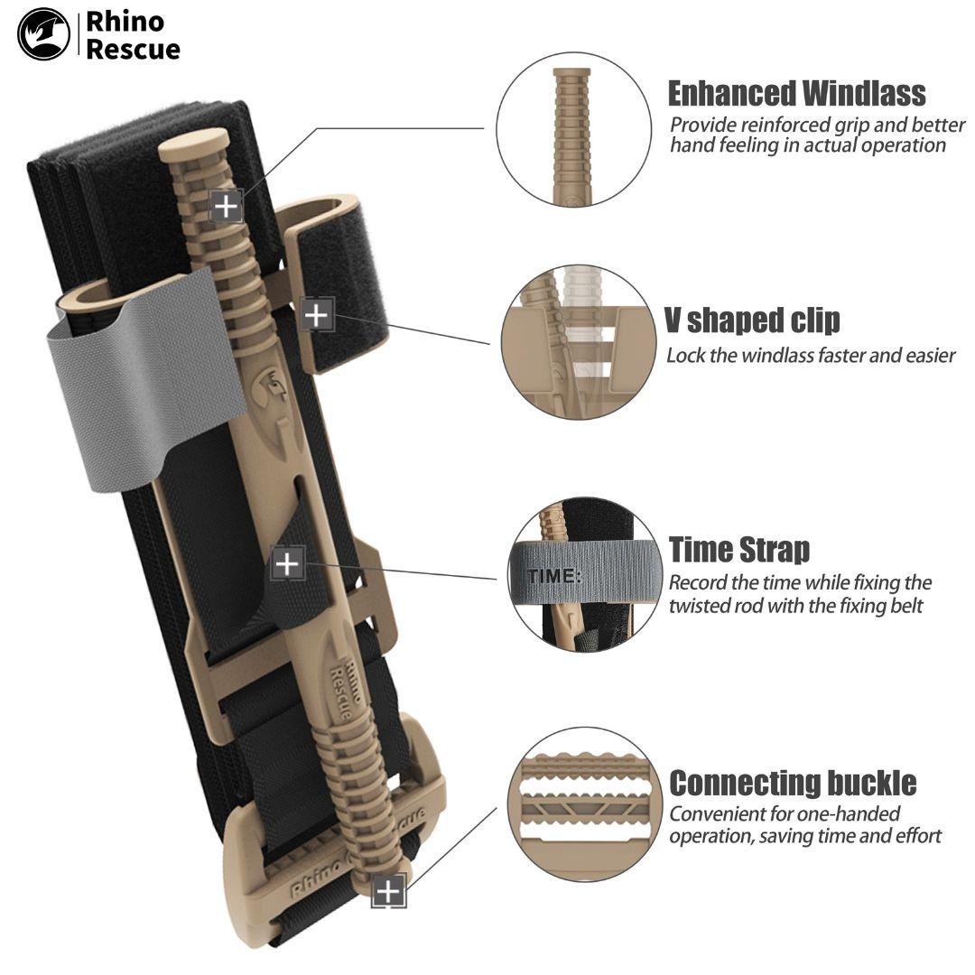 新品実物 米国FDA認証 RHINO TACTICAL 止血帯セット 自衛隊