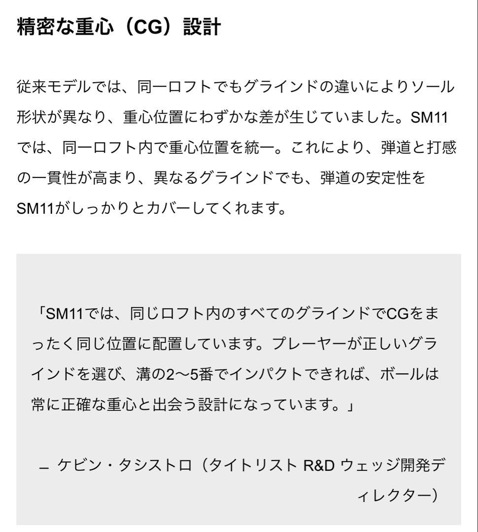 Titleist Vokey Design SM11 44度ウェッジ