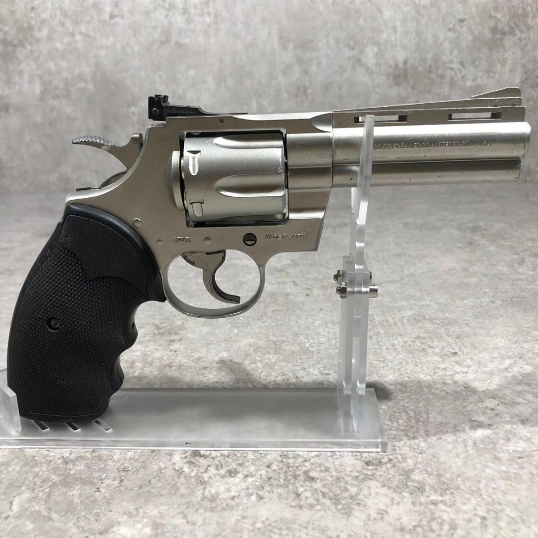 美品 東京マルイ コルトパイソン 4インチ ガスリボルバー ステンレス シルバー