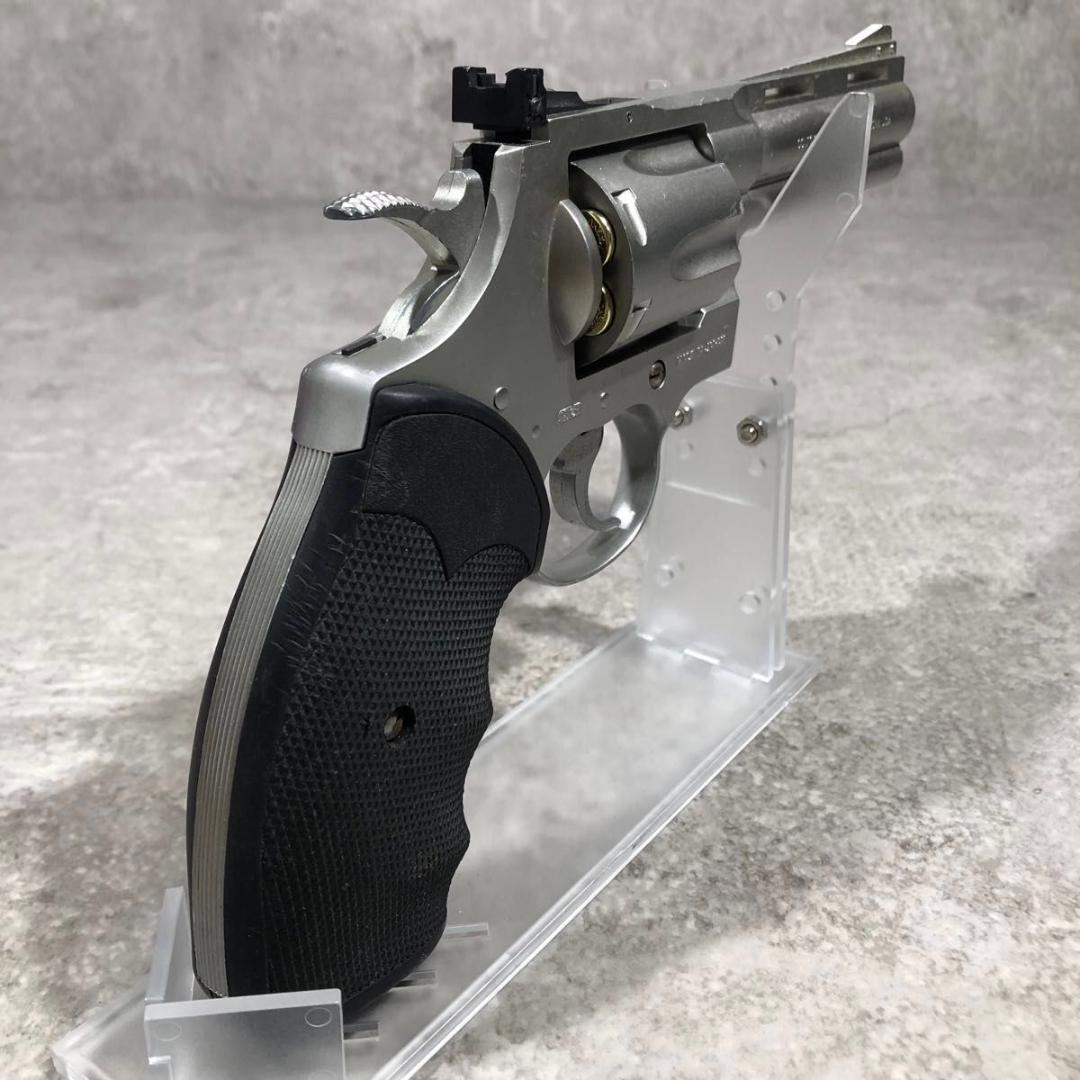 美品 東京マルイ コルトパイソン 4インチ ガスリボルバー ステンレス シルバー