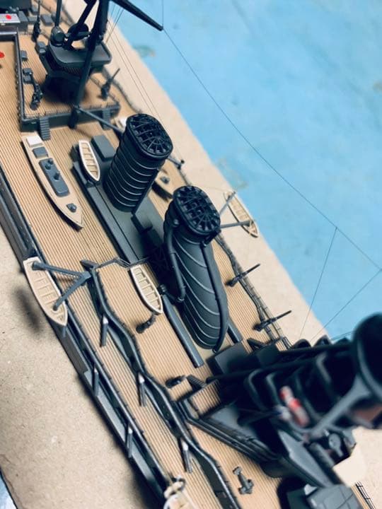 戦艦長門 (湾曲煙突) 1/700 完成品