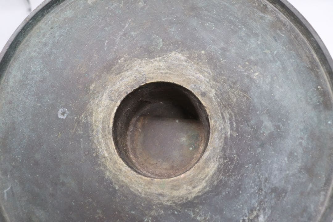 時代　銅製　薄端　花器　茶道具　送料込み250920
